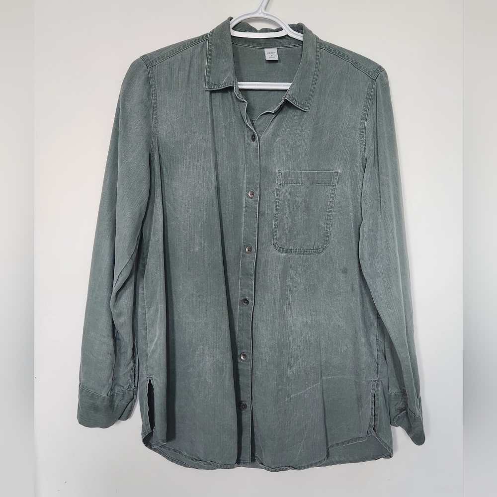 Teal Button Up